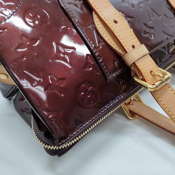 Louis Vuitton Burgundy and Tan Handbag - Picture 8 of 11